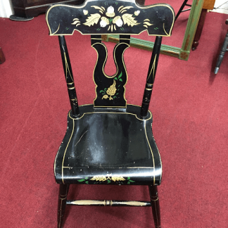 Vintage Stenciled Plank Bottom Chair