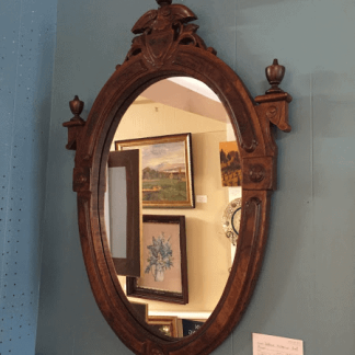 Walnut Victorian Oval Mirror