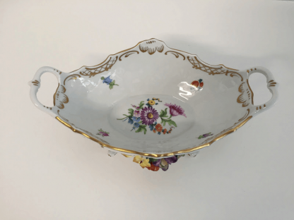 Antique Dresden Footed Bowl