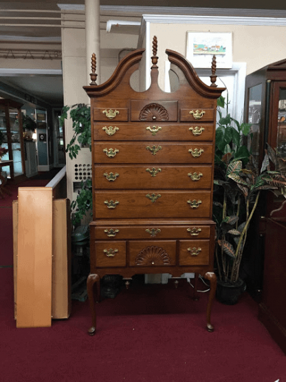 Cherry Chippendale Highboy (Attributed to Councill Craftsmen)