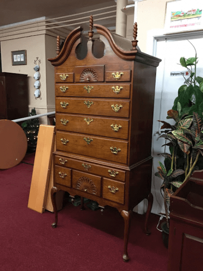 Cherry Chippendale Highboy (Attributed to Councill Craftsmen)