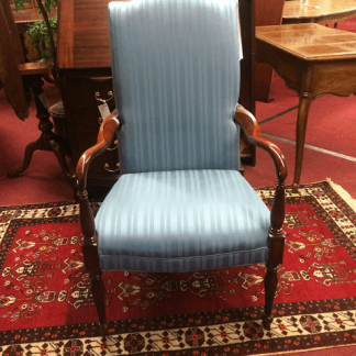 Blue Upholstered Arm Chair