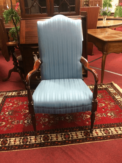 Blue Upholstered Arm Chair