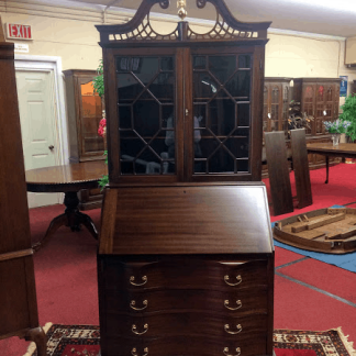 Maddox Mahogany Secretary Desk with Bookcase Top