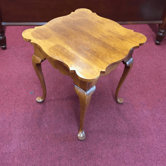 Cherry Scalloped Accent Table