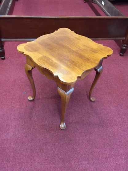 Cherry Scalloped Accent Table