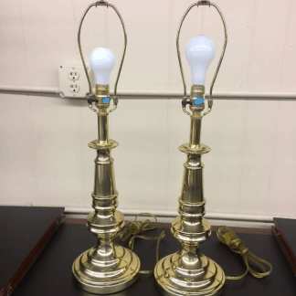 Brass Table Lamps - A Pair