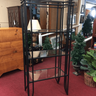 Vintage Metal and Glass Shelf