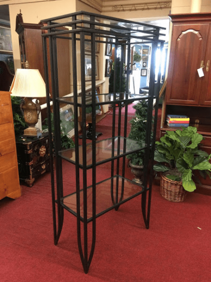 Vintage Metal and Glass Shelf