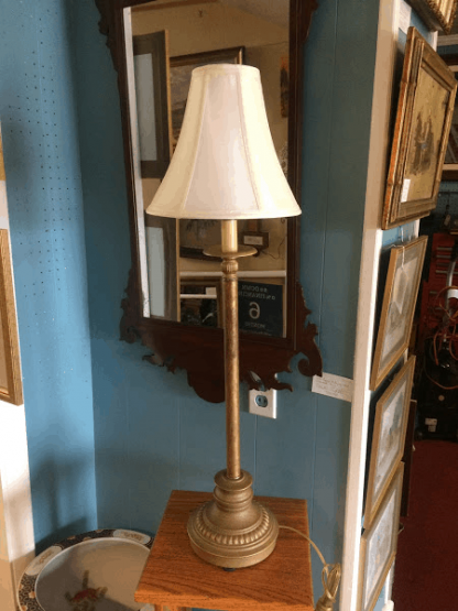 Vintage Gold Candlestick Lamp