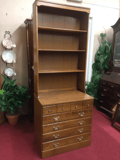 Ethan Allen Maple Chest with Bookcase Top