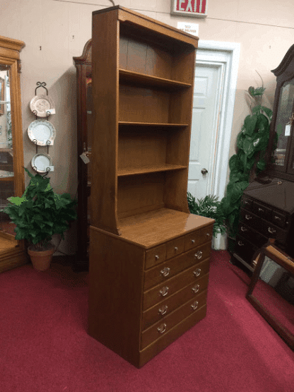 Ethan Allen Maple Chest with Bookcase Top