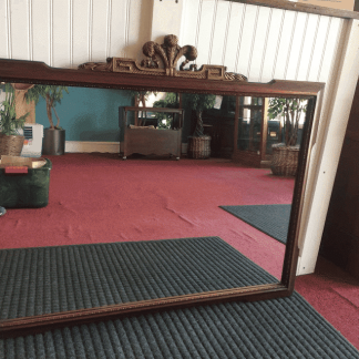 Vintage Mahogany Mirror with Gilded Top