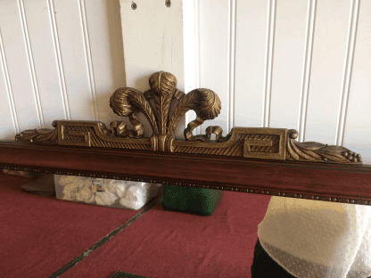 Vintage Mahogany Mirror with Gilded Top