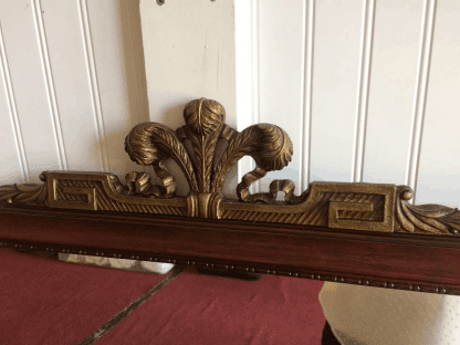 Vintage Mahogany Mirror with Gilded Top