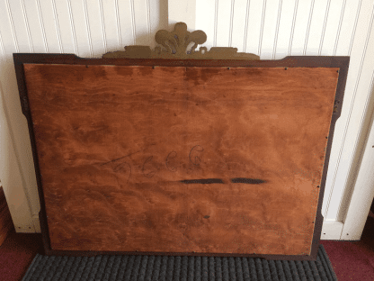 Vintage Mahogany Mirror with Gilded Top