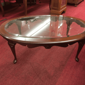 Pennsylvania House Glass Top Coffee Table