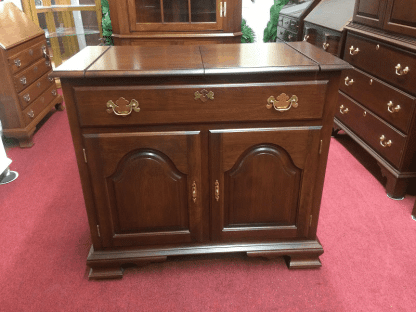 Vintage Colonial Furniture Flip Top Server