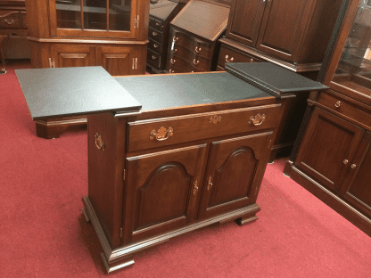 Vintage Colonial Furniture Flip Top Server