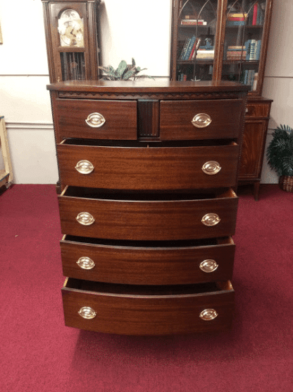 Vintage Mahogany Bowfront Chest