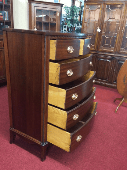 Vintage Mahogany Bowfront Chest