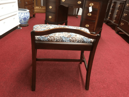 Mahogany Vanity Stool, Vintage Bench