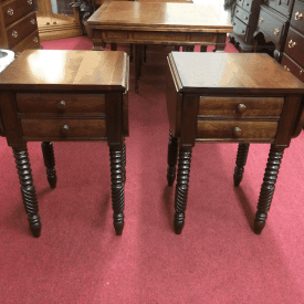 Unique Barley Twist End Tables