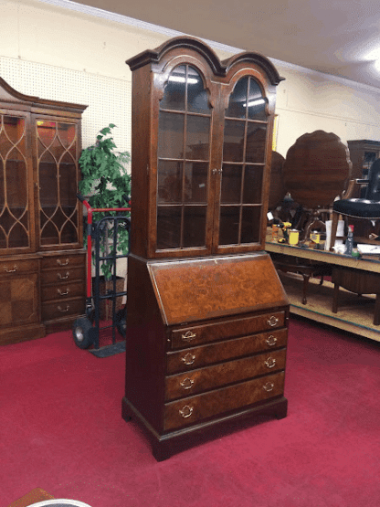 Vintage Double Bonnet Secretary Desk