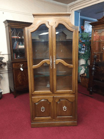 Vintage Pagoda Style Curio Cabinet