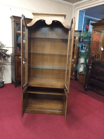 Vintage Pagoda Style Curio Cabinet