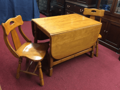 Vintage Maple Drop Leaf Table and Chairs