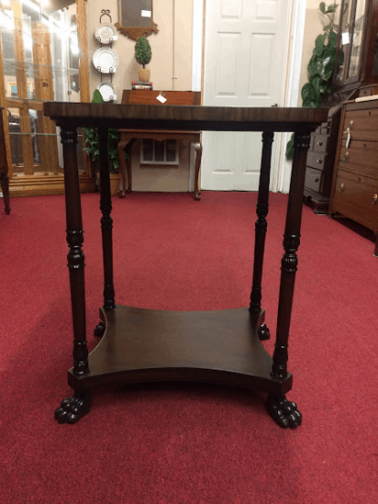 Vintage Mahogany Stand, Claw Foot Table