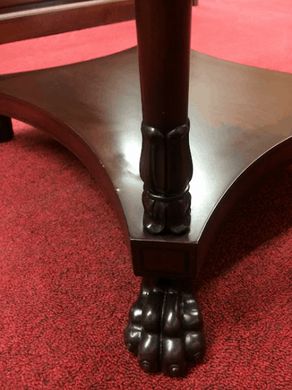 Vintage Mahogany Stand, Claw Foot Table