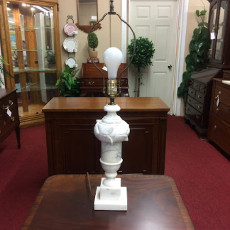 Vintage White Alabaster Lamp