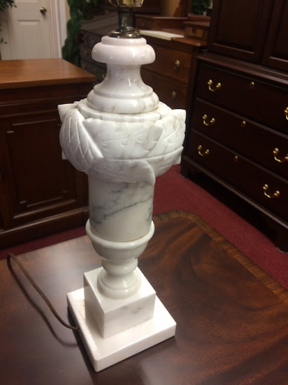 Vintage White Alabaster Lamp