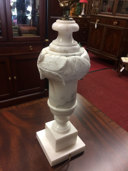 Vintage White Alabaster Lamp