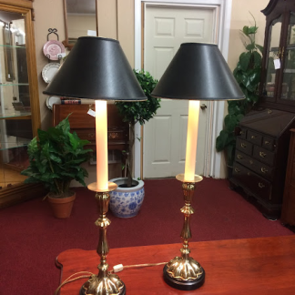 Candlestick Lamps, Tall Brass Lamps