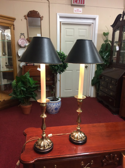 Candlestick Lamps, Tall Brass Lamps