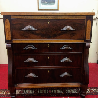 Antique Mahogany and Maple Empire Chest