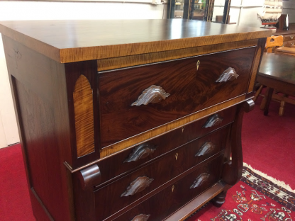 Antique Mahogany and Maple Empire Chest