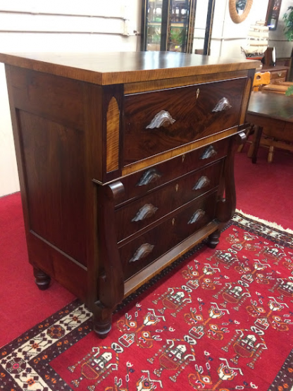 Antique Mahogany and Maple Empire Chest