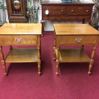 Ethan Allen Maple Nightstands, A Pair