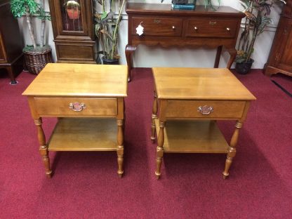 Ethan Allen Maple Nightstands, A Pair