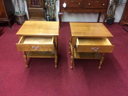 Ethan Allen Maple Nightstands, A Pair