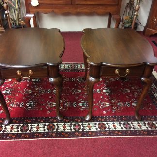 Vintage Harden Cherry End Tables, The Pair