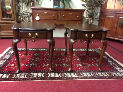 Vintage Harden Cherry End Tables, The Pair