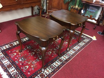 Vintage Harden Cherry End Tables, The Pair