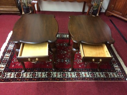 Vintage Harden Cherry End Tables, The Pair