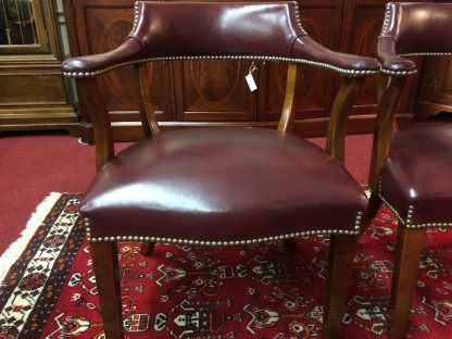 Vintage Leather Bankers' Chairs, The Pair