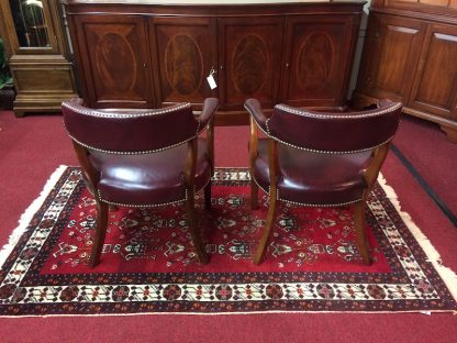 Vintage Leather Bankers' Chairs, The Pair